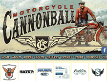 Tablet Screenshot of motorcyclecannonball.com